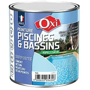 Comparateur de prix : Peinture piscine - OXI - 0.5 L - Bleu - Satiné - Spécifique - Résistante