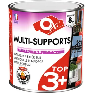 Comparateur de prix : Peinture multi supports - OXI - TOP3+ - Satin - 0,5 L - Blanc