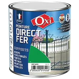 Comparateur de prix : Peinture direct sur fer - OXI - 0.5 L - Vert sapin - Brillant - Antirouille