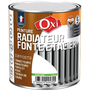 Comparateur de prix : Peinture radiateur - OXI - 0.5 L - Blanc satin - Glycérophtalique - Intérieur