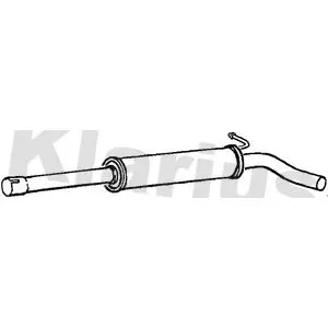 Klarius VEGAZ VS-626 Silencieux Intermédiaire Longueur: 950mm pas cher