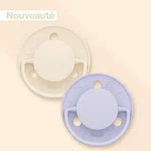 Biolane Sucettes Rondes - 0 À 6 Mois Lilas/beige pas cher