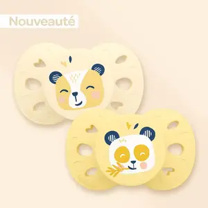 Biolane Sucettes Anatomiques - 18 Mois Et Plus Jaune Imprimé pas cher