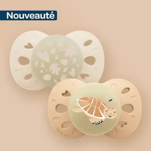 Biolane Sucettes Anatomiques Nuit - 0 À 6 Mois Beige/marron pas cher