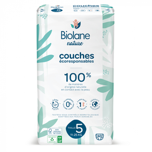 Biolane - Couches écologiques taille 5 11-25 kg 40 langes - Biolane pas cher