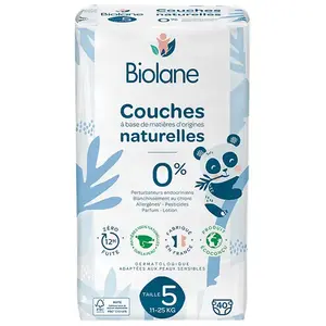 Comparateur de prix : Biolane - Couches Naturelles Taille 5 - 12H - zéro fuite - 40 unités