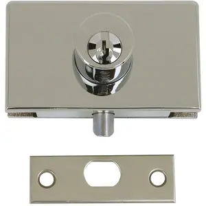 Serrure de vitrine 1 cylindre chromé brillant - STREMLER - 1450.30.0