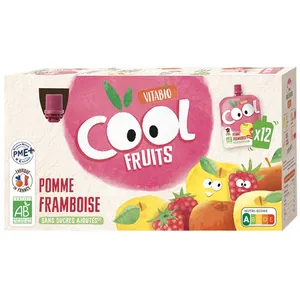 Comparateur de prix : Vitabio Cool Fruits Pomme Framboise Acérola Bio 12 x 90g