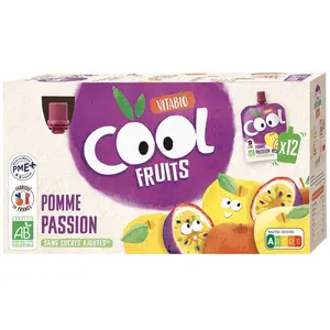 Comparateur de prix : Vitabio - Cool Fruits Pomme Passion - Bio - Gourde - 12x90g