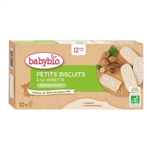 Comparateur de prix : Babybio - Petits Biscuits Noisette - Bio - 160g - Dès 12 mois