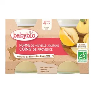 Comparateur de prix : Babybio Fruits Pot Pomme Coing +4m Bio 2 x 130g
