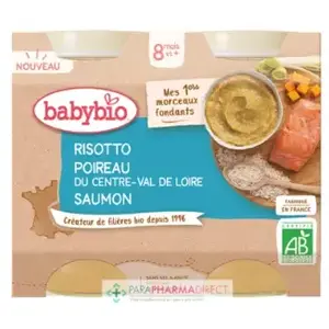 Comparateur de prix : Babybio Risotto Poireau du Centre-Val de Loire Saumon Bio 2 x 200g