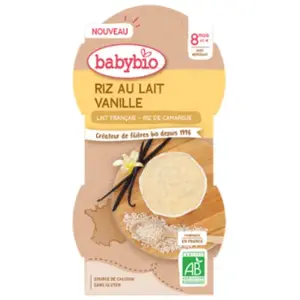 Comparateur de prix : BABYBIO Desserts lactés - Riz au Lait de Vache Bio +8 mois 225g