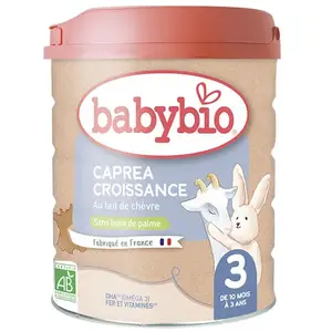 Comparateur de prix : Babybio - Caprea 3 - Lait de chèvre Bio - 800g - Bébé Dès 10 mois