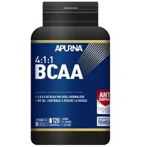 Comparateur de prix : Apurna BCAA 4.1.1. Fruits Rouges 120 comprimés