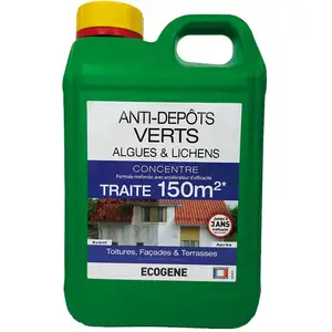 AB7 ECOGENE - Anti-depots verts algues et lichens - traite 150m²- 2 L pas cher