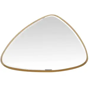 EMDE Miroir biseauté triangle doré 55x35x4cm pas cher