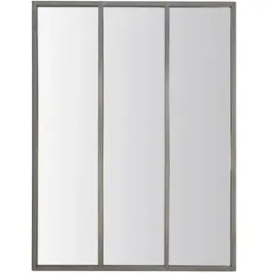 Drawer Miroir verrière style industriel 90x120 - Argent pas cher