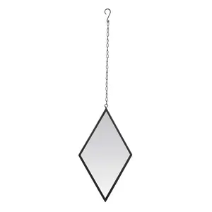 EMDE Miroir losange avec attache métal 21x36cm pas cher