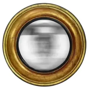 Emdedesign Miroir vintage rond Convexe doré Ø26cm Emde pas cher