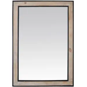 EMDE Miroir rectangle en bois et métal 73x103cm pas cher