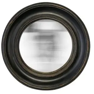 Emdedesign Miroir vintage rond Convexe Ø26cm noir Emde pas cher