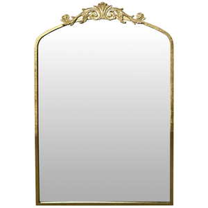 EMDE Miroir fronton métal doré 60.5x93cm pas cher