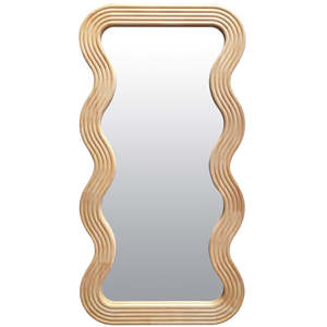 EMDE Miroir vagues bois clair 60x120cm pas cher