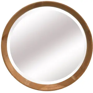 Emde - Miroir bois rond biseauté 52,6cmVendu parconforama