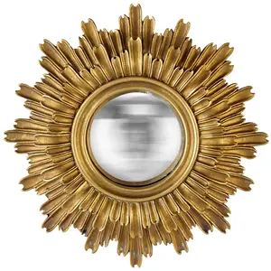 EMDE Miroir soleil convexe doré 24cm pas cher