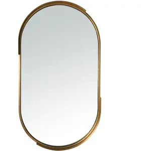 EMDE Miroir oblong design en métal doré 50x90cm pas cher