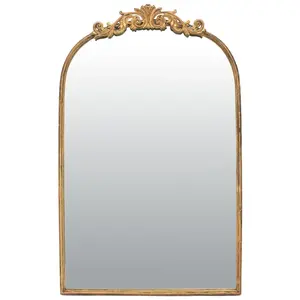 EMDE Miroir métal doré fronton 60x96.5cm pas cher