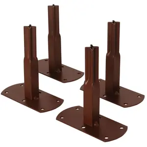 Pack 4 pieds en tube carré 20 mm à visser - LOUIS MOULIN Fer Vieilli pas cher