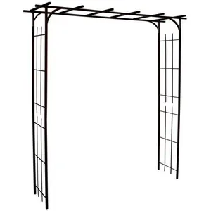 LOUIS MOULIN Pergola tube CAR20 fer vieilli - 187x40x198 cm - Acier époxy TU pas cher