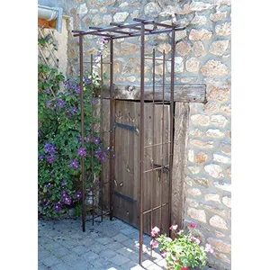 Comparateur de prix : Louis Moulin Arche de jardin pergola en fer vieilli tubes carrés petit modèle