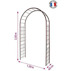 Comparateur de prix : LOUIS MOULIN Arche de jardin treillage en fer vieilli tubes ronds petit modèle