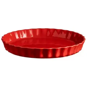 Moule à tarte Emile Henry GrandCru 31 cm Rouge pas cher