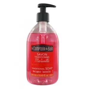 Le comptoir du bain savon traditionnel de marseille rose 1L pas cher