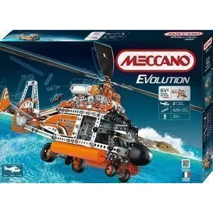 Construction Meccano Evolution - Hélicoptère motorisé - 620 pièces en métal pas cher