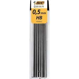 Comparateur de prix : BIC Lot de 3 Etuis de 12 mines pour porte-mines Critérium 0,5 mm HB