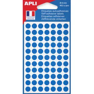Comparateur de prix : Agipa APLI Pastilles adhésives Ø 8 mm - 111832 - Pochette de 462 - Bleu