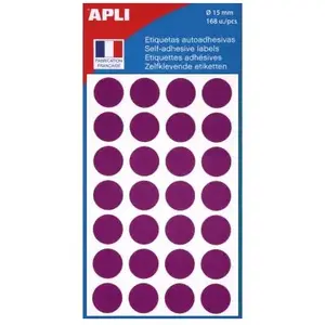 Comparateur de prix : APLI-AGIPA 10075 Pastille Adhésive 15mm Pochette Lot de 168, Violet