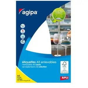 Comparateur de prix : Agipa - Etiquette Adhesifs A5 8x45 Pour Bijoutiers - Etui 306