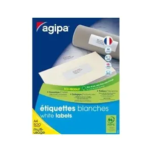 Comparateur de prix : APLI AGIPA 1000 étiquettes blanches 21x14,8 cm - 500 feuil...