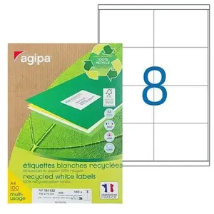 Comparateur de prix : Apli Agipa - Etiquette Adresse Multi-usage Recyclees 10.5x7cm - Boite De 800