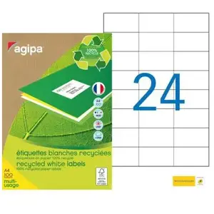 Comparateur de prix : agipa Etiquette multi-usage, recyclé, 70 x 37 mm, blanc
