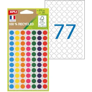 APLI 101781 - Pochette de 385 pastilles de couleurs assorties 100% rec...Vendu paramazon