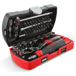 Comparateur de prix : Coffret de 39 Douilles et accessoires + Pince multifonctions Sam Outillage pocket-rj