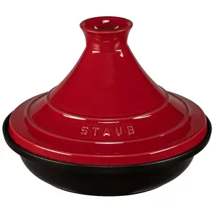 Comparateur de prix : Staub Tajine Fonte Émaillée 28cm + Dome En Céramique Cerise 1302806