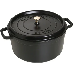 Comparateur de prix : Staub Cocotte ronde 30 cm 8,35 L Noir 40509-863-0